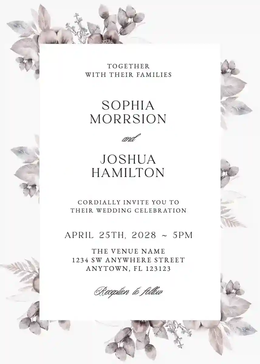 Wedding Invitations - Watercolor Florals